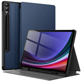 JETech Case for Samsung Galaxy Tab S10 Plus/Tab S9 Plus 12.4-Inch with S Pen Holder, Slim Folio Stand Protective Tablet Cover, Multi-Angle Viewing (Navy Blue)